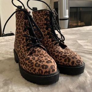 Forever 21 Cheetah Combat Boots ✨